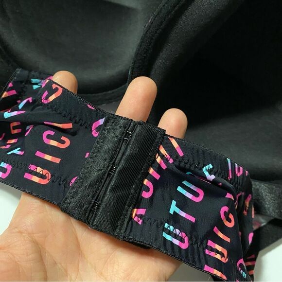Juicy Couture Sexy padded Push Up Rainbow black Logo Bra-42D - Picture 4 of 7